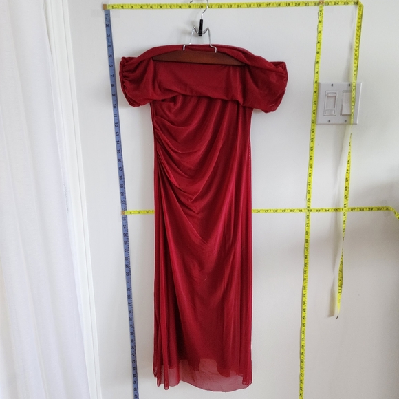 Elegant off the shoulder dress szL - Picture 2 of 6